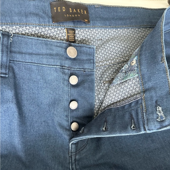 Ted Baker Button Fly Straight Slim Jeans - Picture 2 of 8